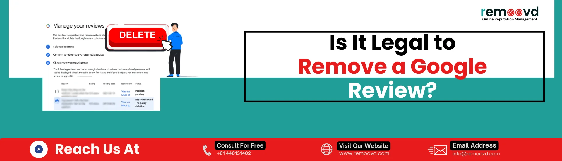 Legal to Remove a Google Review